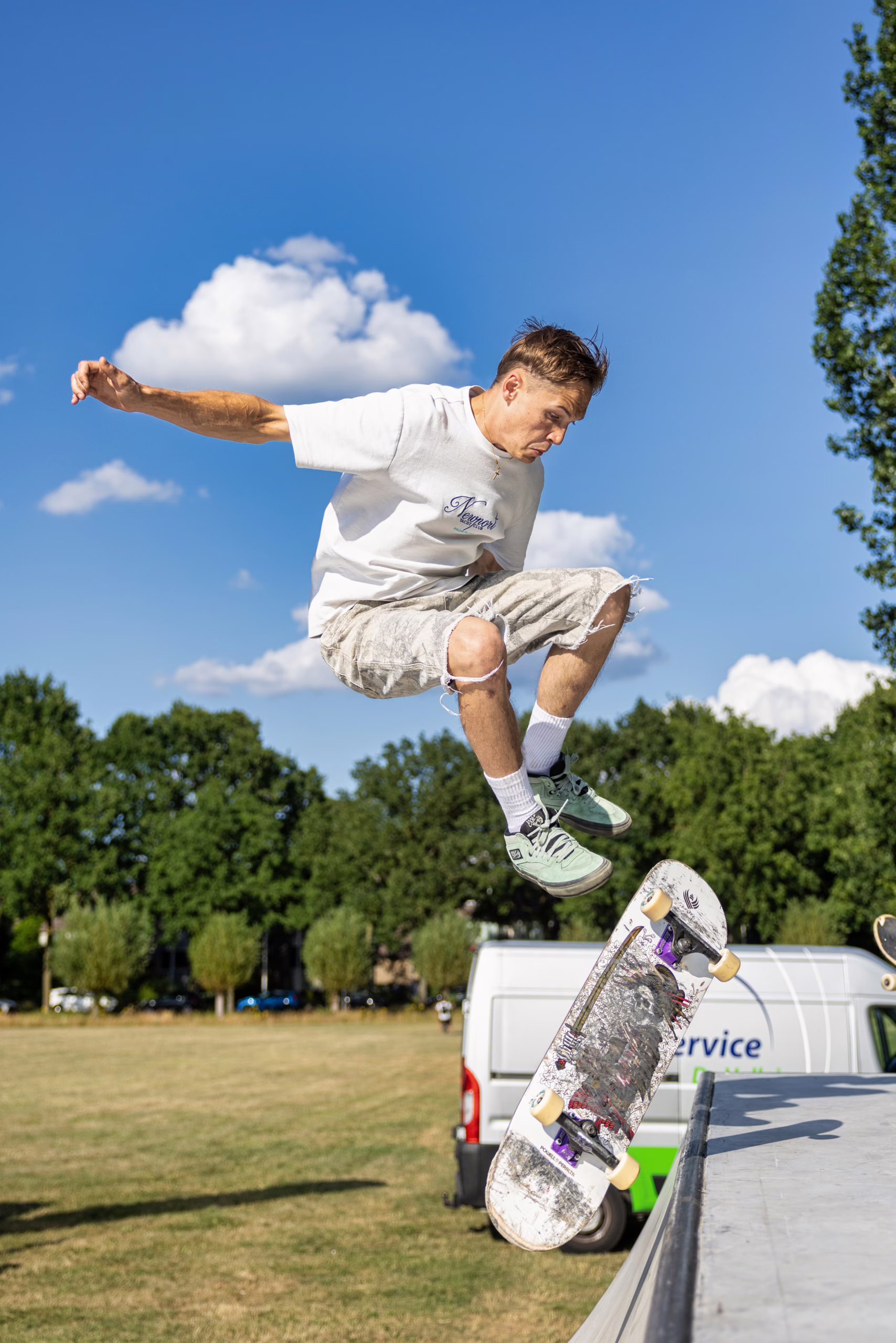 Skateboarden trick